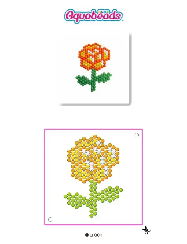 Aquabeads Flower Template