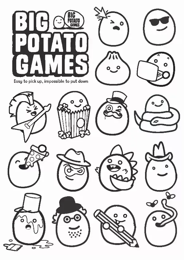 Big Potato Colouring Sheet