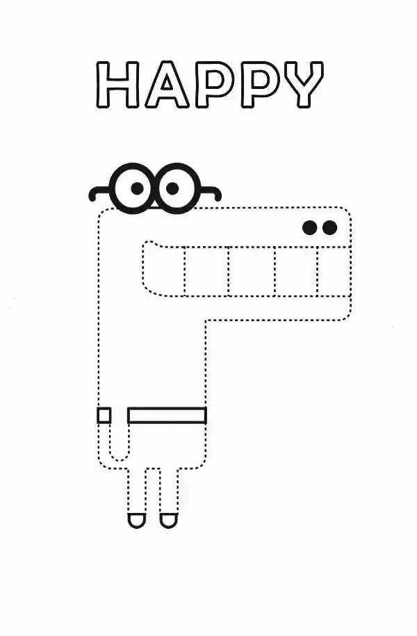 Happy Colouring Sheet