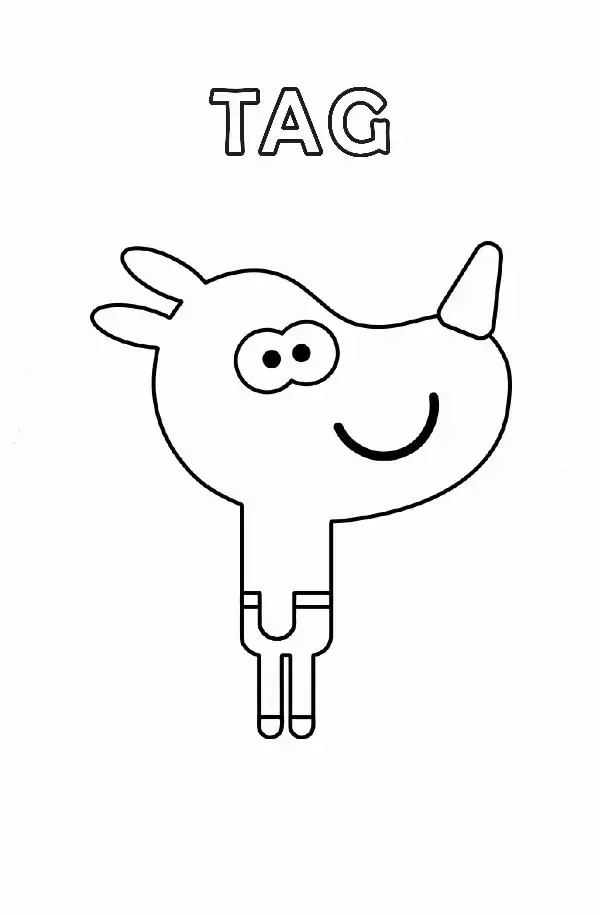 Tag Colouring Sheet