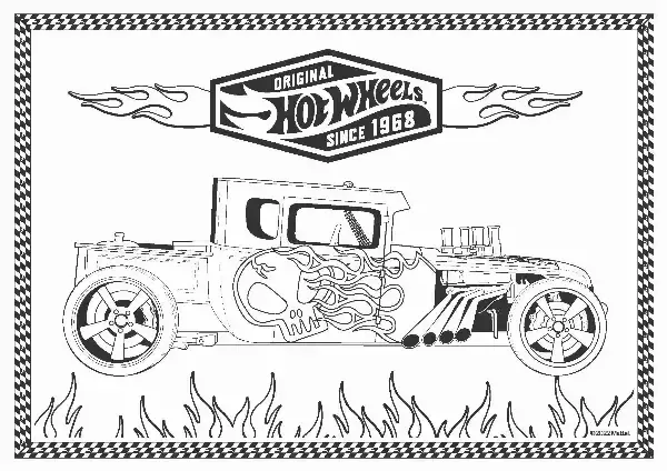 Hot Wheels Colouring Sheet 1