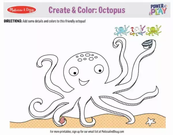 Create and Colour Octopus