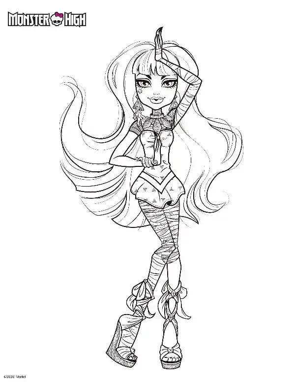 Monster High Colouring Sheet 4