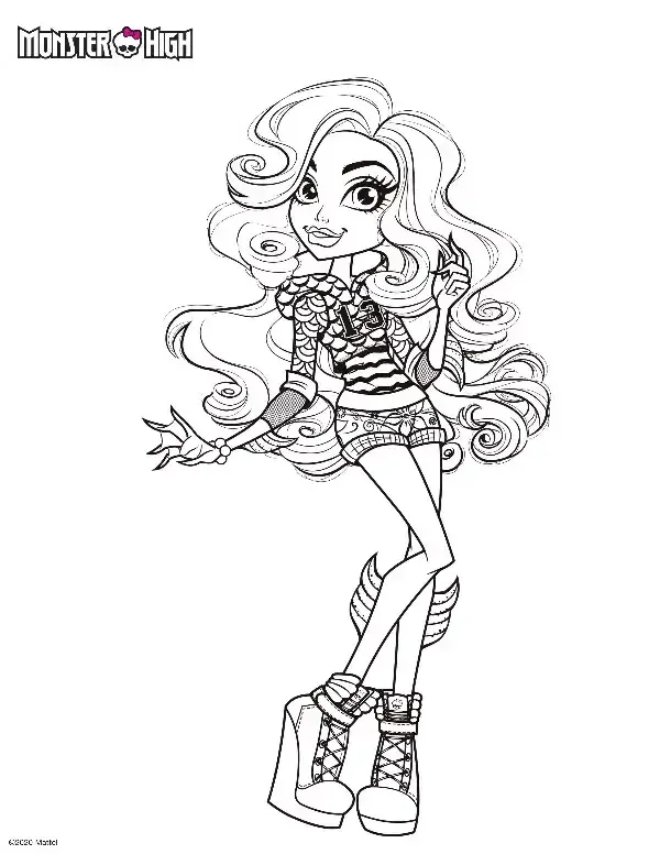 Monster High Colouring Sheet 5