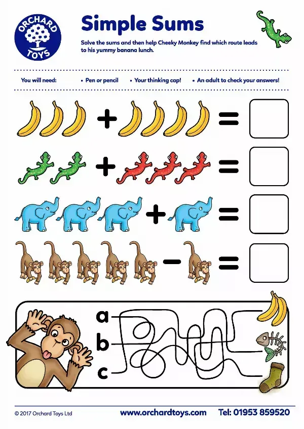 Cheeky Monkeys Simple Sums