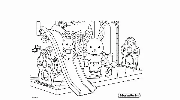 Sylvanian Families Nursery Colouring Sheet